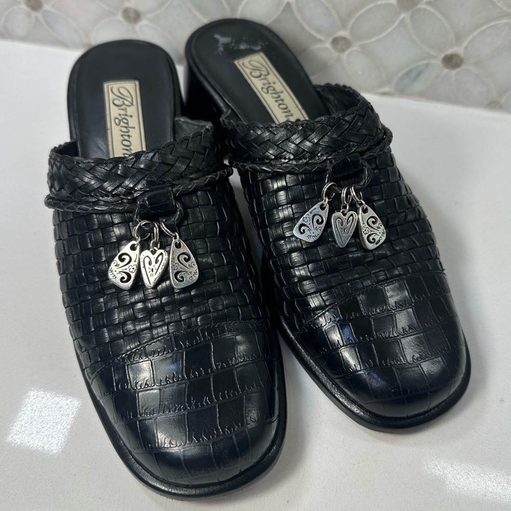 Brighton Black Mules 6.5
